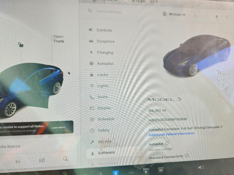 2022 Tesla Model 3 მანქანა იყიდება აუქციონზე, vin: 5YJ3E1EA5NF142696, აუქციონის ნომერი: 78592485
