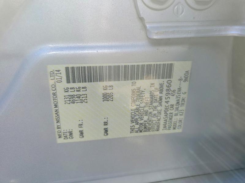 Aukcja sprzedaży 2014 Nissan Maxima, vin: 1N4AA5AP0EC459860, numer aukcji: 76869135