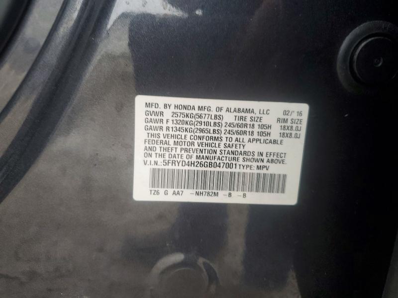 Продажа на аукционе авто 2016 Acura Mdx, vin: 5FRYD4H26GB047001, номер лота: 77168105