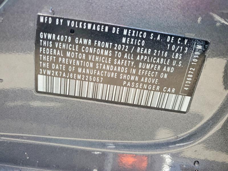 Aukcja sprzedaży 2014 Volkswagen Jetta, vin: 3VW2K7AJ6EM225057, numer aukcji: 77805755