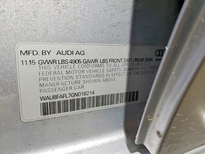 Продажа на аукционе авто 2016 Audi A4, vin: WAUBFAFL7GN018214, номер лота: 75887505