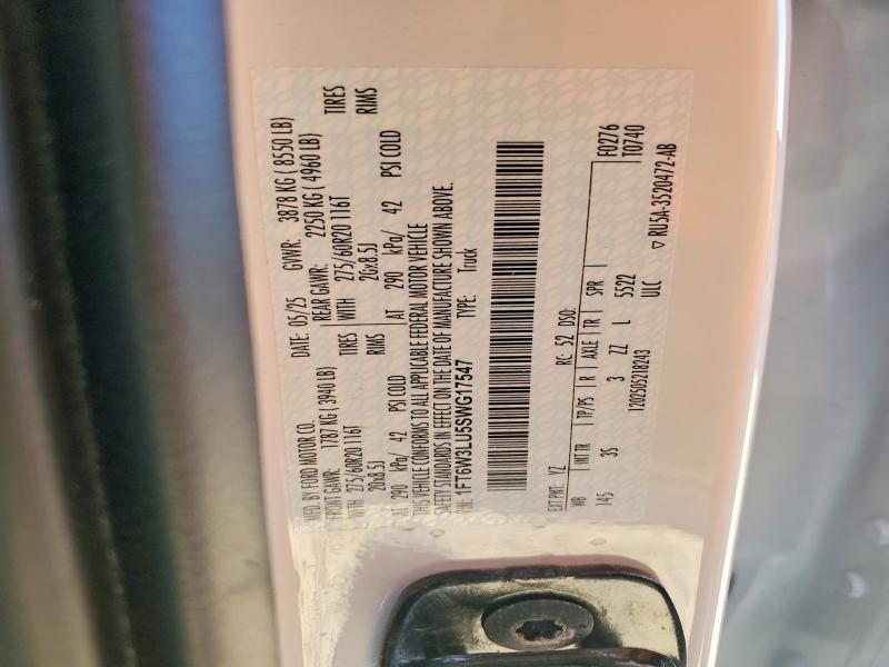 Aukcja sprzedaży 2025 Ford F150 Light, vin: 1FT6W3LU5SWG17547, numer aukcji: 75884875