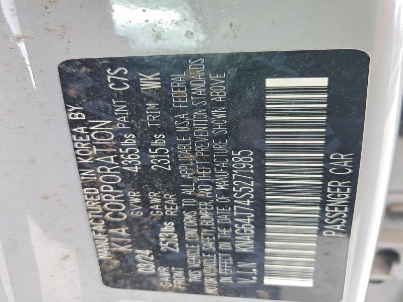 77624385 :رقم المزاد ، KNAG64J74S5271985 vin ، 2025 Kia K5 مزاد بيع