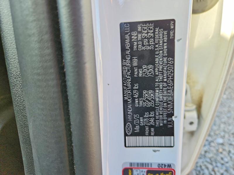 2023 Hyundai Tucson მანქანა იყიდება აუქციონზე, vin: 5NMJF3AE6PH250769, აუქციონის ნომერი: 77825505