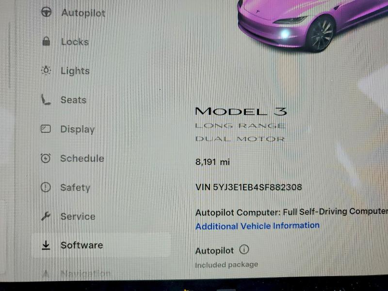 Aukcja sprzedaży 2025 Tesla Model 3, vin: 5YJ3E1EB4SF882308, numer aukcji: 78717985