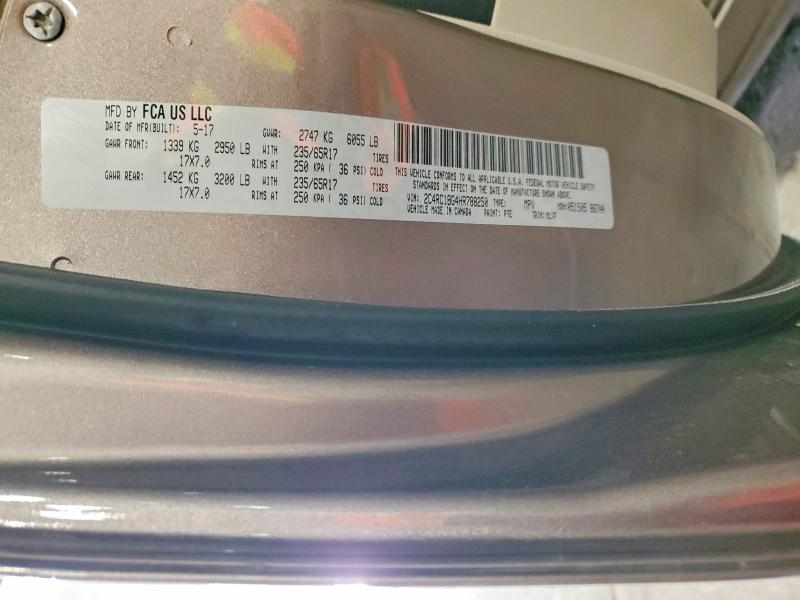 78686215 :رقم المزاد ، 2C4RC1BG4HR788250 vin ، 2017 Chrysler Pacifica مزاد بيع