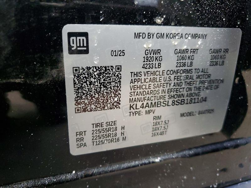 78693395 :رقم المزاد ، KL4AMBSL8SB181104 vin ، 2025 Buick Encore Gx مزاد بيع