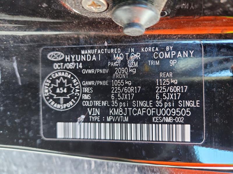 Продажа на аукционе авто 2015 Hyundai Tucson, vin: KM8JTCAF0FU009505, номер лота: 79024345