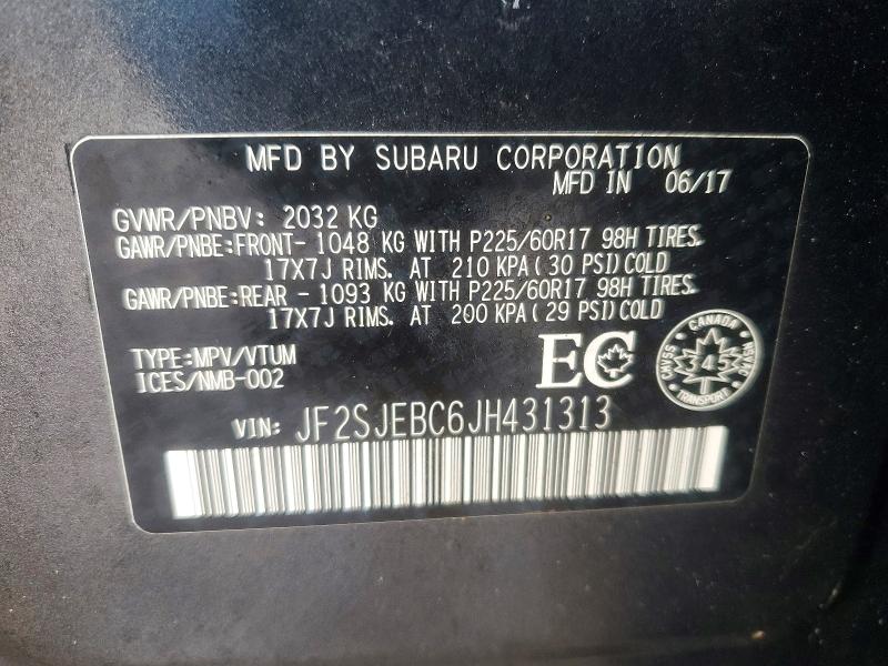 Aukcja sprzedaży 2018 Subaru Forester, vin: JF2SJEBC6JH431313, numer aukcji: 77763835
