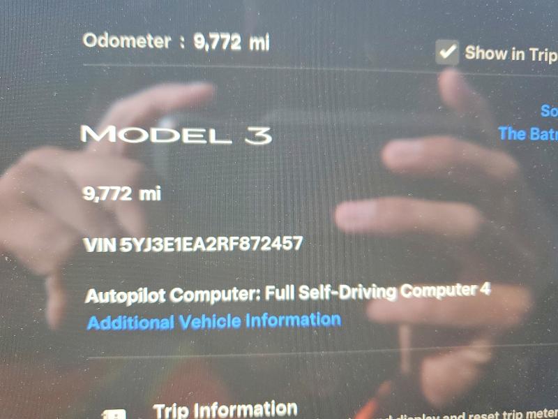 79173455 :رقم المزاد ، 5YJ3E1EA2RF872457 vin ، 2024 Tesla Model 3 مزاد بيع