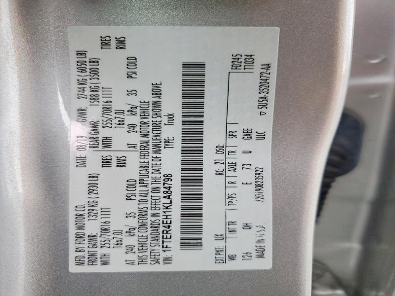 Aukcja sprzedaży 2019 Ford Ranger, vin: 1FTER4EH1KLA84798, numer aukcji: 76957695