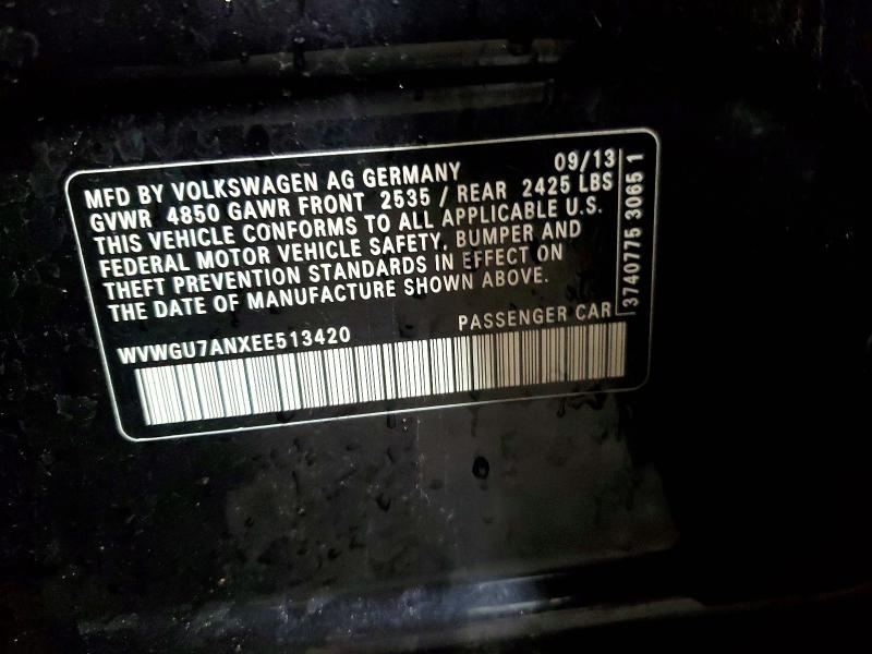 Aukcja sprzedaży 2014 Volkswagen Cc, vin: WVWGU7ANXEE513420, numer aukcji: 79057775