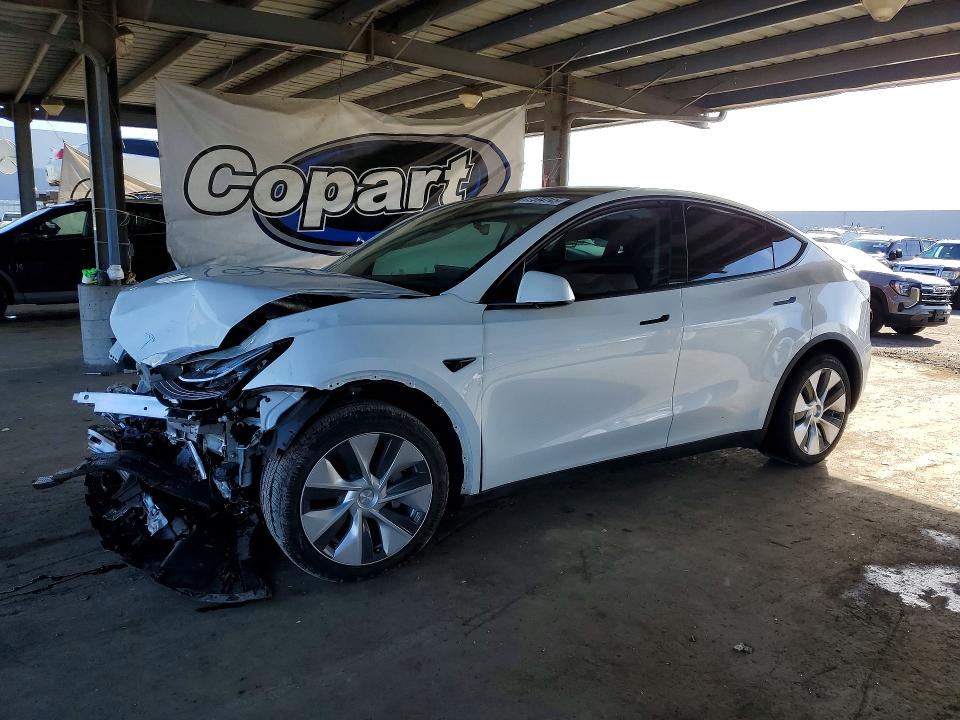 77594745 :رقم المزاد ، 5YJYGDEEXMF255353 vin ، 2021 Tesla Model Y مزاد بيع