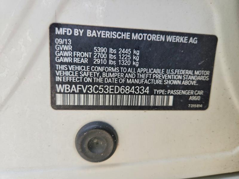 Продаж на аукціоні авто 2014 Bmw 535, vin: WBAFV3C53ED684334, номер лоту: 78556435