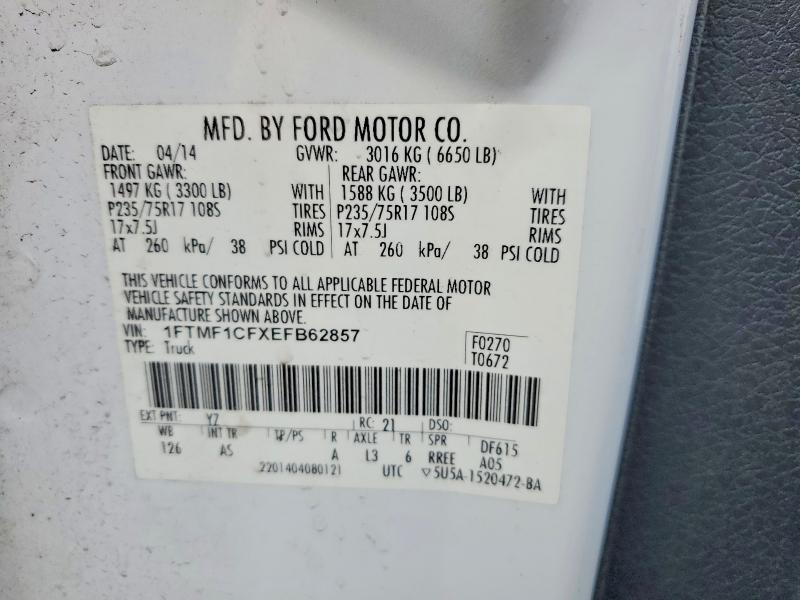 Aukcja sprzedaży 2014 Ford F150, vin: 1FTMF1CFXEFB62857, numer aukcji: 77522415