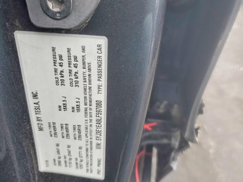 Aukcja sprzedaży 2020 Tesla Model 3, vin: 5YJ3E1EA9LF597080, numer aukcji: 74229775