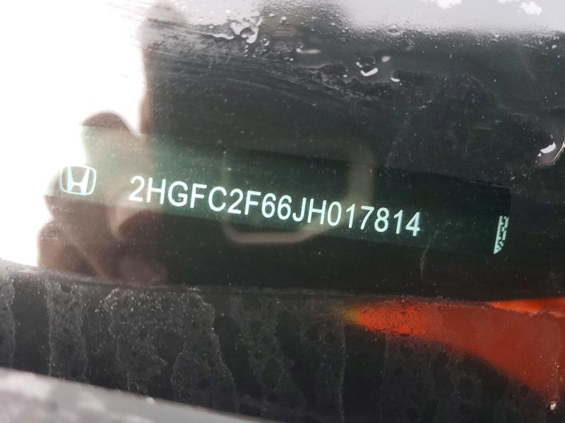 2018 Honda Civic მანქანა იყიდება აუქციონზე, vin: 2HGFC2F66JH017814, აუქციონის ნომერი: 77176675