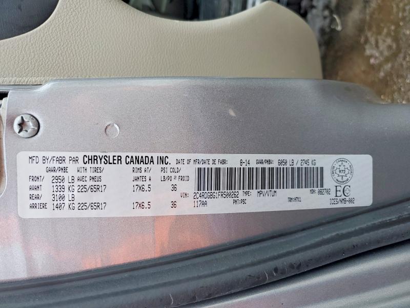 Aukcja sprzedaży 2015 Dodge Grand Caravan, vin: 2C4RDGBG1FR500262, numer aukcji: 77374655