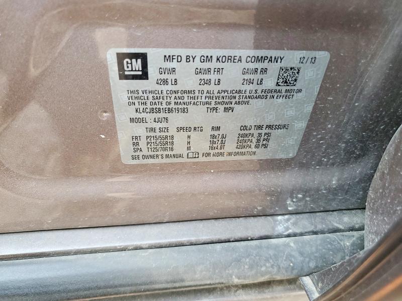 Продаж на аукціоні авто 2014 Buick Encore, vin: KL4CJBSB1EB619183, номер лоту: 75585335