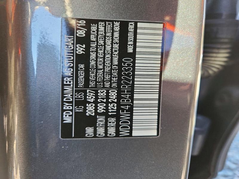 78771235 :رقم المزاد ، WDDWF4JB4HR223350 vin ، 2017 Mercedes-benz C مزاد بيع