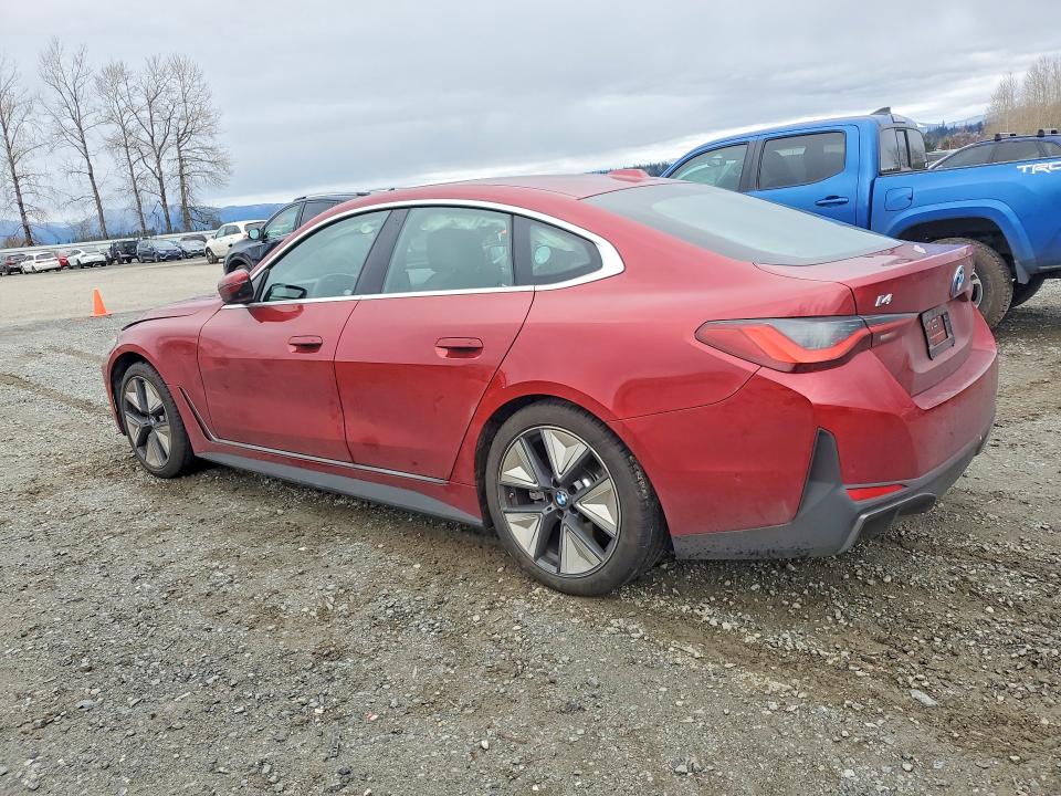 2025 Bmw I4 მანქანა იყიდება აუქციონზე, vin: WBY43HD09SFU78272, აუქციონის ნომერი: 78370405