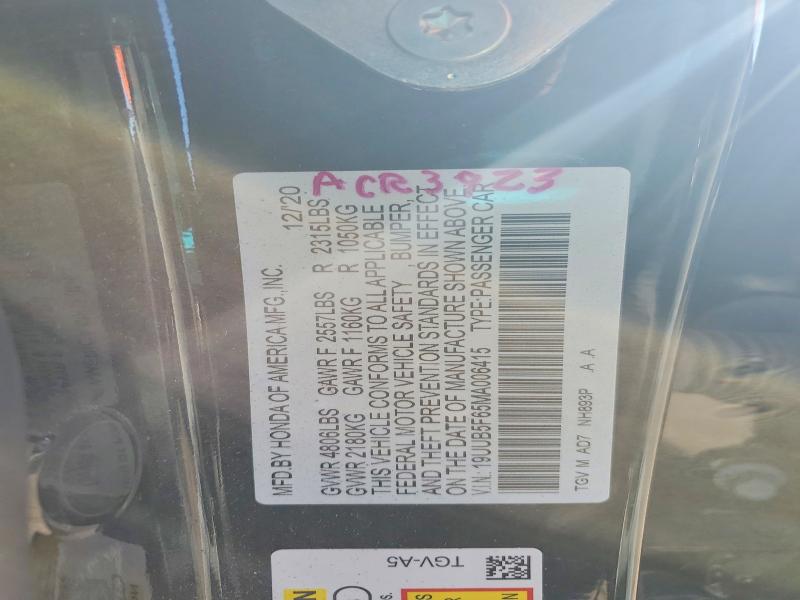 Aukcja sprzedaży 2021 Acura Tlx, vin: 19UUB5F65MA006415, numer aukcji: 78837405