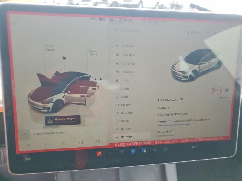 Aukcja sprzedaży 2023 Tesla Model 3, vin: 5YJ3E1EA5PF470588, numer aukcji: 75400245