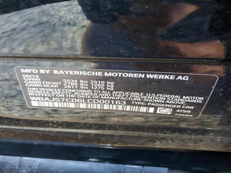 77565135 :رقم المزاد ، WBAJS7C06LCD00163 vin ، 2020 Bmw M550xi مزاد بيع
