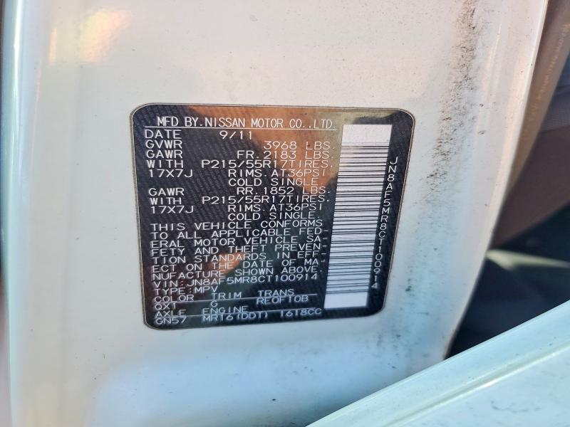 Aukcja sprzedaży 2012 Nissan Juke, vin: JN8AF5MR8CT100914, numer aukcji: 77911055