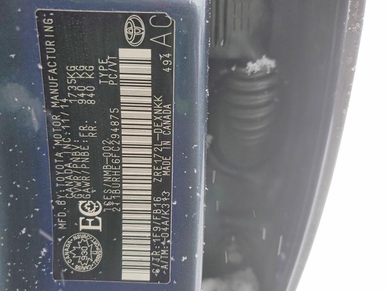 77426655 :رقم المزاد ، 2T1BURHE6FC294875 vin ، 2015 Toyota Corolla مزاد بيع