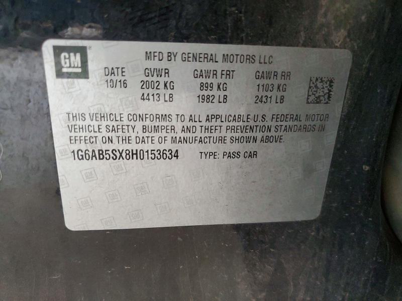 Продаж на аукціоні авто 2017 Cadillac Ats, vin: 1G6AB5SX8H0153634, номер лоту: 76567775