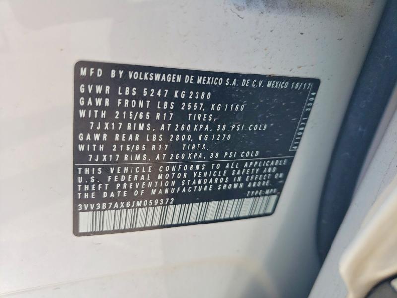 Продаж на аукціоні авто 2017 Volkswagen Tiguan, vin: 3VV3B7AX6JM059372, номер лоту: 74932335