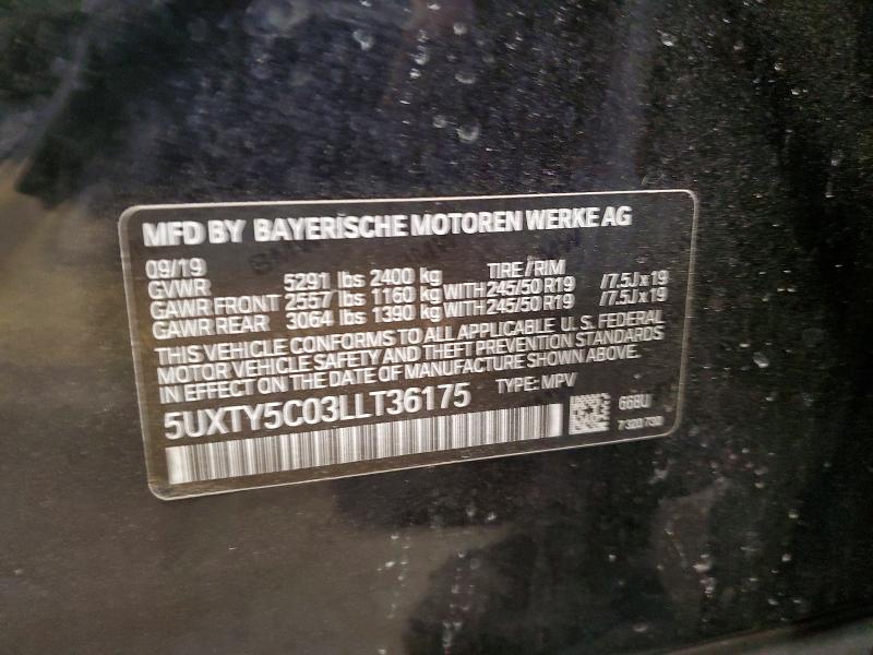 Продаж на аукціоні авто 2020 Bmw X3, vin: 5UXTY5C03LLT36175, номер лоту: 77630305