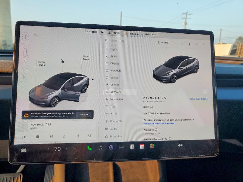 75393525 :رقم المزاد ، 5YJ3E1EAXSF015793 vin ، 2025 Tesla Model 3 مزاد بيع