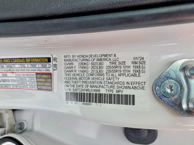 Aukcja sprzedaży 2024 Acura Rdx, vin: 5J8TC2H74RL014949, numer aukcji: 78612835