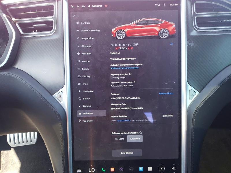 Продажа на аукционе авто 2015 Tesla Model S, vin: 5YJSA1H25FFP76586, номер лота: 79232895