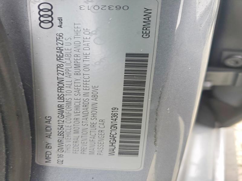 Aukcja sprzedaży 2016 Audi A6, vin: WAUHGAFC1GN143619, numer aukcji: 75873085