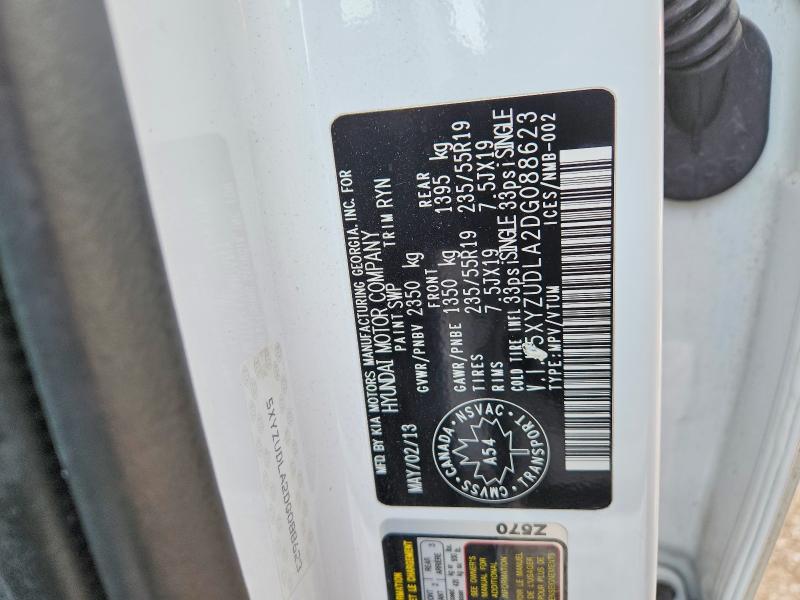 2013 Hyundai Santa Fe Sport მანქანა იყიდება აუქციონზე, vin: 5XYZUDLA2DG088623, აუქციონის ნომერი: 76130995