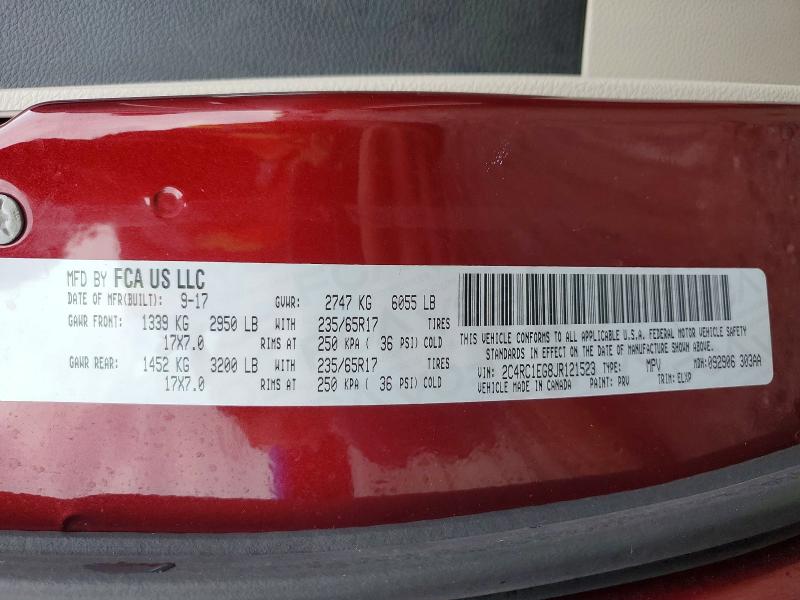 Aukcja sprzedaży 2018 Chrysler Pacifica, vin: 2C4RC1EG8JR121523, numer aukcji: 79161435