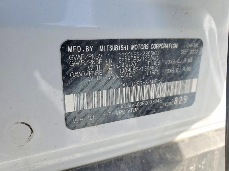 Продажа на аукционе авто 2023 Mitsubishi Outlander, vin: JA4J4VA83PZ603843, номер лота: 76392555