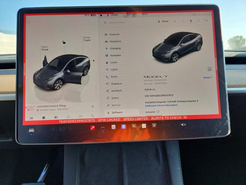 Продажа на аукционе авто 2023 Tesla Model Y, vin: 7SAYGDEEXPA137873, номер лота: 75676715
