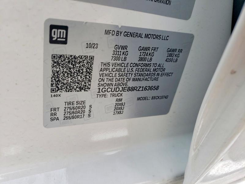 Aukcja sprzedaży 2024 Chevrolet Silverado, vin: 1GCUDJE88RZ163658, numer aukcji: 75362845