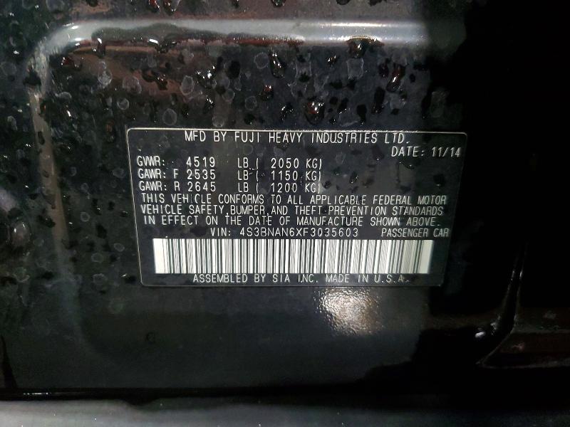 76973205 :رقم المزاد ، 4S3BNAN6XF3035603 vin ، 2015 Subaru Legacy مزاد بيع