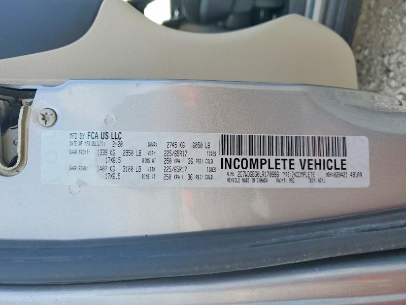 Продаж на аукціоні авто 2020 Dodge Grand Caravan, vin: 2C7WDGBG0LR170986, номер лоту: 78261045