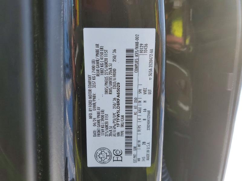 Продажа на аукционе авто 2024 Ford F150, vin: 1FTFW5LD8RFA65029, номер лота: 75063705