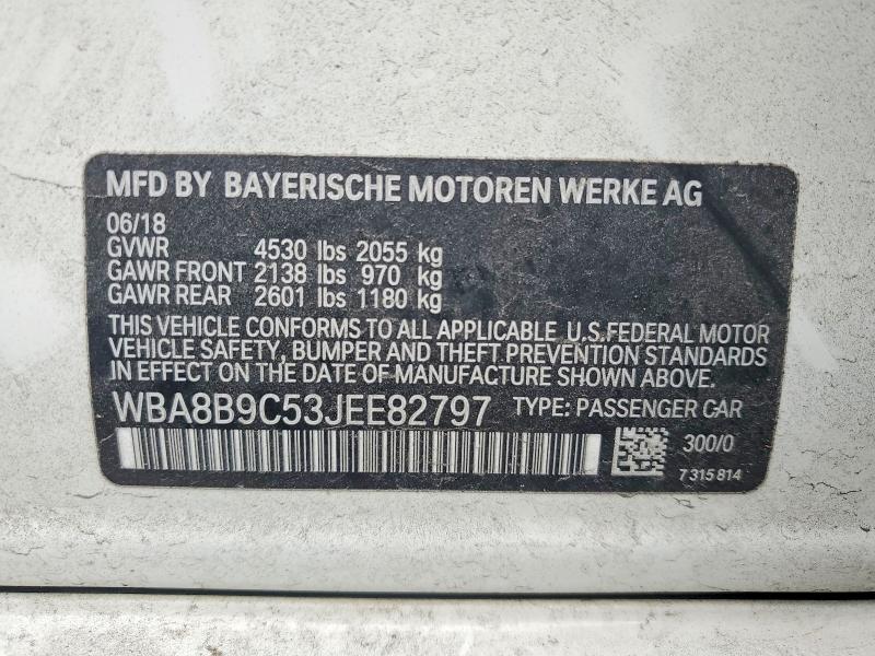 Aukcja sprzedaży 2018 Bmw 330, vin: WBA8B9C53JEE82797, numer aukcji: 76205245
