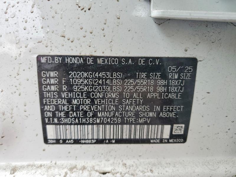 Aukcja sprzedaży 2025 Acura Adx, vin: 3HDSA1H38SM704259, numer aukcji: 76904515