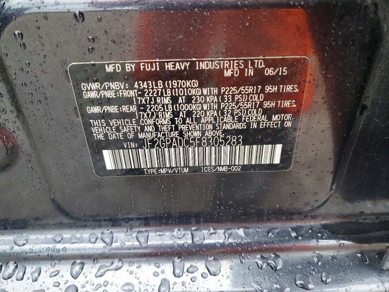 77137815 :رقم المزاد ، JF2GPADC5F8305283 vin ، 2015 Subaru Xv Crosstrek مزاد بيع