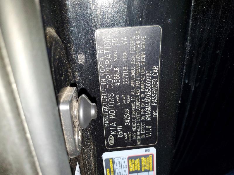 Aukcja sprzedaży 2011 Kia Optima Hybrid, vin: KNAGM4ADXB5001090, numer aukcji: 77079235