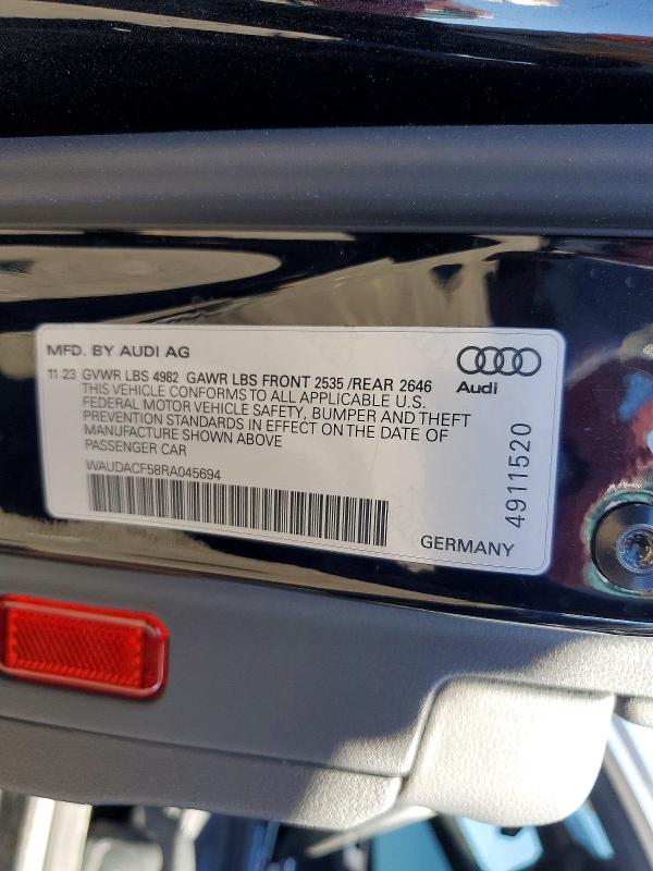 Продажа на аукционе авто 2024 Audi A5, vin: WAUDACF58RA045694, номер лота: 79482195